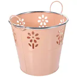 Walmart unbranded Plant Pots Plant Support Tin Flower Pot 16.00X14.50X11.00CM Khaki offer