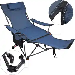 Walmart Cikuci Camping Chair, Foldable Beach Chair with Cup Holder for Outdoor, Camping, Beach and Patio offer