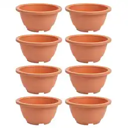 Walmart 8 Pcs Flowerpot Round Planter Pots Indoor Floral Containers offer