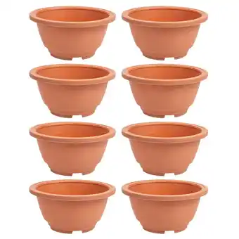 Walmart 8 Pcs Flowerpot Round Planter Pots Indoor Floral Containers offer