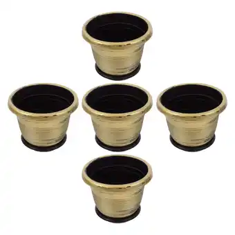 Walmart unbranded 5 Sets Garden Pots Indoor Red Round Drip Trays Bulbs Succulents Golden offer