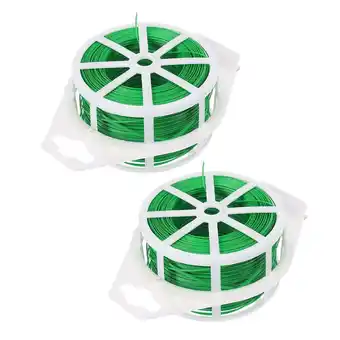 Walmart unbranded 2 Rolls Vine Plants Fixing Cable Wrap Tie Tape Chain Trellis Office Green offer