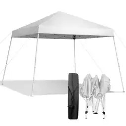 Walmart Ktaxon 10ft x 10ft Base/8ft x 8ft Pop Up Party Tent Canopy Folding Tent with Carry Bag White offer