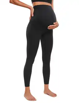 Walmart CRZ YOGA Womens Butterluxe Maternity Leggings over the Belly 25'' Soft Workout Yoga Pregnancy Pants offer