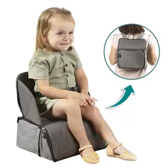 Walmart Contours Explore 2-in-1 Portable Booster Seat and Backpack Diaper Bag, Gray offer