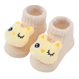 Walmart Toddlers Socks Kids Girls Cartoon Embroider Soft Bottom Floor Sock Comfortable Baby Socks Size 0-6 M offer