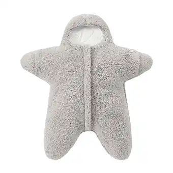 Walmart Aompmsdx Boys Girls Solid Star Shape Sleeping Blanket Thick Warm Hooded Swaddle Wrap offer