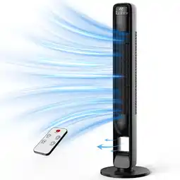 Walmart NFTIGB 39 inch Tower Fan, Oscillating Bladeless Floor Fan for Home, 3 Speeds 3 Modes with Remote,New offer