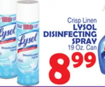 Bravo Supermarkets LYSOL DISINFECTING SPRAY offer