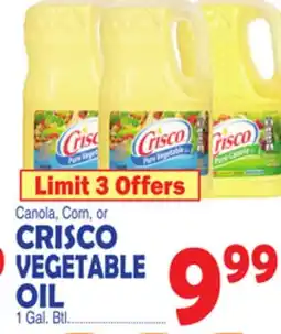 Bravo Supermarkets CRISCO VEGETABLE OIL offer