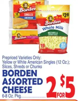 Bravo Supermarkets BORDEN ASSORTED CHEESE 6-8 Oz. Pkg offer