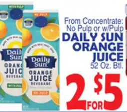 Bravo Supermarkets DAILY SUN ORANGE JUICE offer