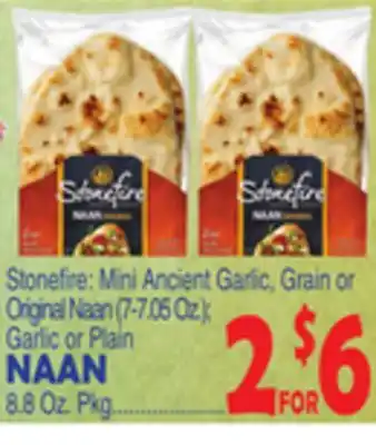 Bravo Supermarkets STONEFIRE NAAN 8.8 Oz. Pkg offer