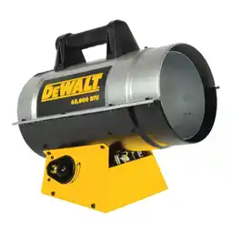 Walmart DeWalt 65,000 BTU Industrial Jobsite Portable Cordless Forced Air Propane Heater offer