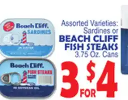 Bravo Supermarkets BEACH CLIFF FISH STEAKS offer