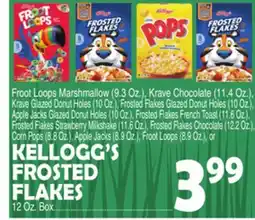 Bravo Supermarkets KELLOGG'S FROSTED FLAKES 12 Oz. Box offer