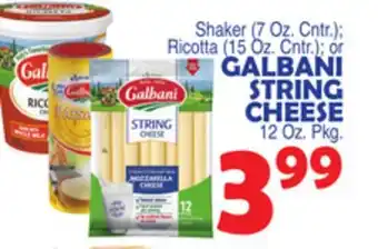 Bravo Supermarkets GALBANI STRING CHEESE 12 Oz. Pkg offer