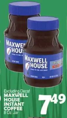 Bravo Supermarkets MAXWELL HOUSE INSTANT COFFEE offer