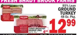 Bravo Supermarkets SHADY BROOK FARMS GROUND TURKEY offer