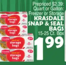 Bravo Supermarkets KRASDALE SNAP & SEAL BAGS offer