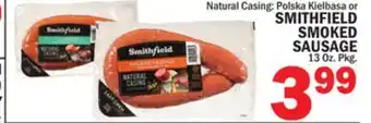 Bravo Supermarkets SMITHFIELD SMOKED SAUSAGE offer