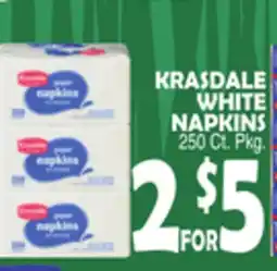 Bravo Supermarkets KRASDALE WHITE NAPKINS offer