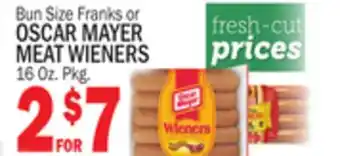 Bravo Supermarkets OSCAR MAYER BUN SIZE FRANKS OR MEAT WIENERS offer