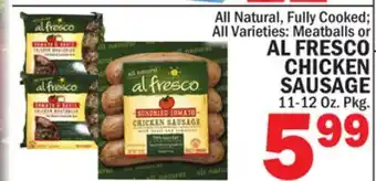 Bravo Supermarkets AL FRESCO CHICKEN SAUSAGE offer