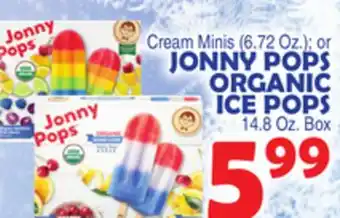 Bravo Supermarkets JONNY POPS ORGANIC ICE POPS 14.8 Oz. Box offer