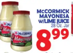 Bravo Supermarkets MCCORMICK MAYONESA W/LIME JUICE offer