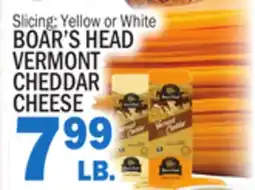 Bravo Supermarkets BOAR'S HEAD VERMONT CHEDDAR CHEESE offer