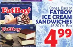 Bravo Supermarkets FATBOY ICE CREAM SANDWICHES offer