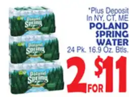 Bravo Supermarkets POLAND SPRING WATER offer