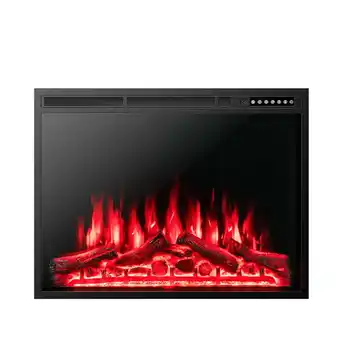 Walmart Kadyn Fireplace, Fireplace Heater, 34/37 Inch Electric Fireplace Recessed with Adjustable Flames offer