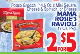 Bravo Supermarkets MAMA ROSIE'S RAVIOLI 12 Oz. Pkg offer