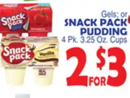 Bravo Supermarkets SNACK PACK GELS OR PUDDING offer