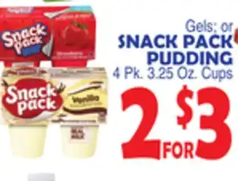 Bravo Supermarkets SNACK PACK GELS OR PUDDING offer