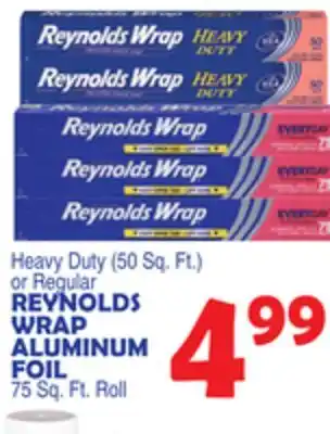 Bravo Supermarkets REYNOLDS WRAP ALUMINUM FOIL 75 Sq. Ft. Roll offer