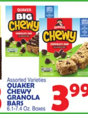 Bravo Supermarkets QUAKER CHEWY GRANOLA BARS offer