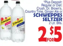 Bravo Supermarkets SCHWEPPES SELTZER offer