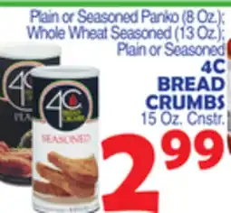 Bravo Supermarkets 4C BREAD CRUMBS 15 Oz. Cnstr offer