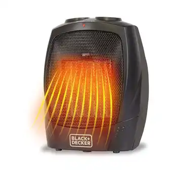 Walmart BLACK+DECKER Personal Ceramic 1500W Indoor Electric Desktop Space Heater, Black offer