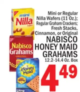 C Town NABISCO HONEY MAID GRAHAMS 12.2-14.4 Oz. Box offer