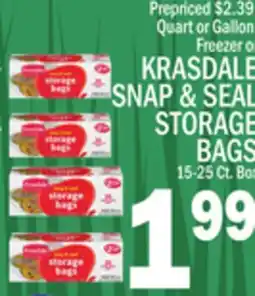 C Town KRASDALE SNAP & SEAL STORAGE BAGS offer