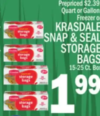 C Town KRASDALE SNAP & SEAL STORAGE BAGS offer