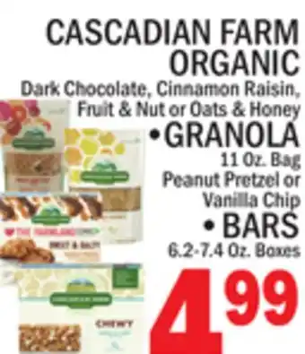 C Town CASCADIAN FARM ORGANIC GRANOLA 11 Oz Bag offer