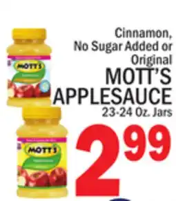 C Town MOTT'S APPLESAUCE offer