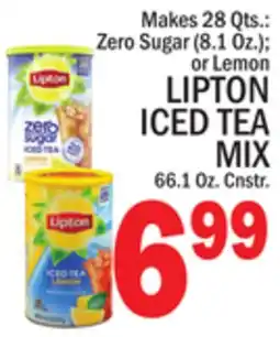 C Town LIPTON ICED TEA MIX 66.1 Oz. Cnstr offer