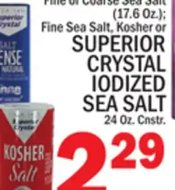 C Town SUPERIOR CRYSTAL IODIZED SEA SALT offer