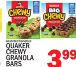 C Town QUAKER CHEWY GRANOLA BARS offer